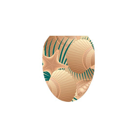 Toilet Tattoos TT-1600-O Found on the Beach Design, Elongated