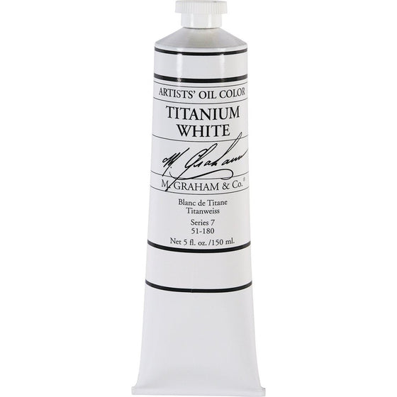 M. Graham Artist Oil Paint Titanium White 5oz Tube