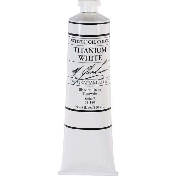 M. Graham Artist Oil Paint Titanium White 5oz Tube