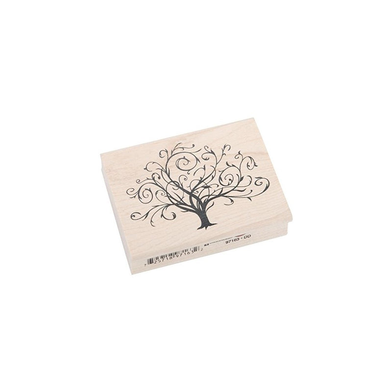 Inkadinkado Wood Stamp, Flourished Fall Tree