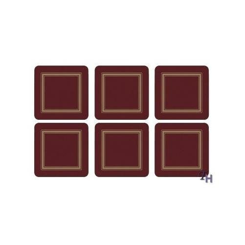 Pimpernel Classic Burgundy Coasters - Set of 6