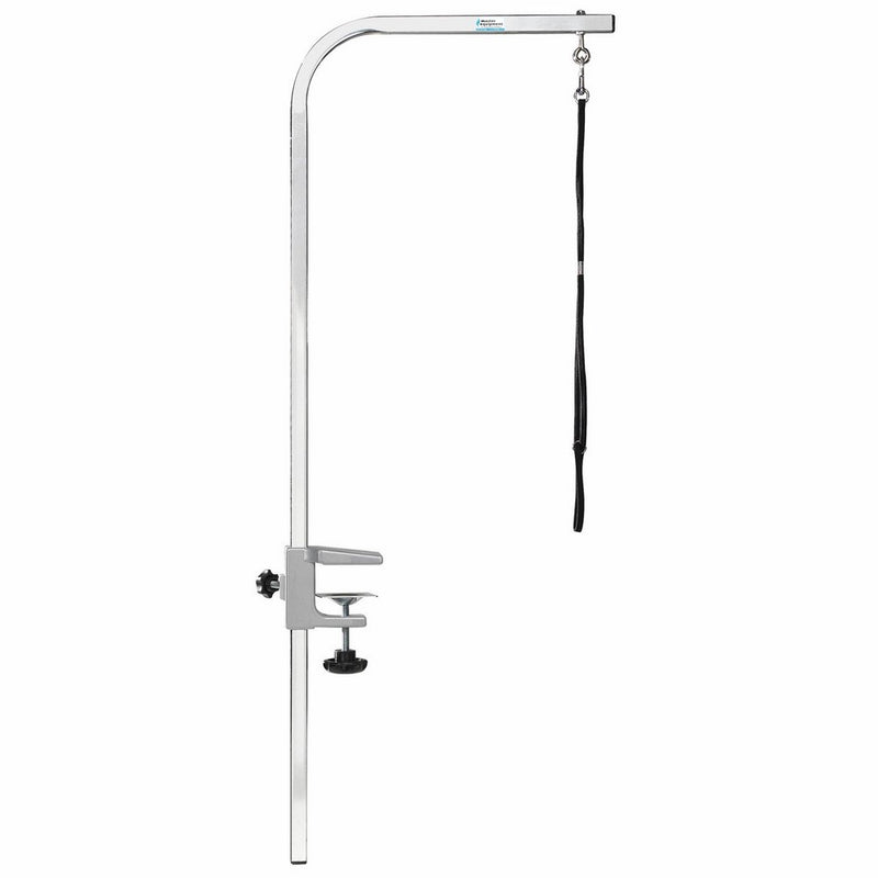 Master Equipment Pet Edge Silver Aluminum Pet Grooming Arm & Clamp – Adjustable Height to 36”, Fits Most Grooming Tables