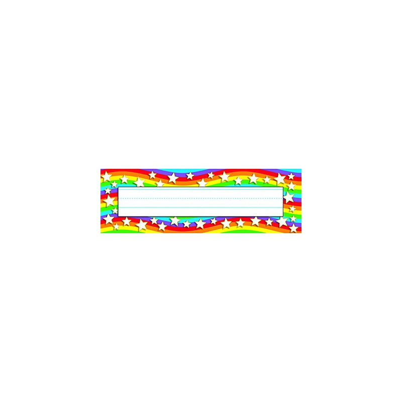 TREND enterprises, Inc. Star Rainbow Desk Toppers Name Plates, 36 ct