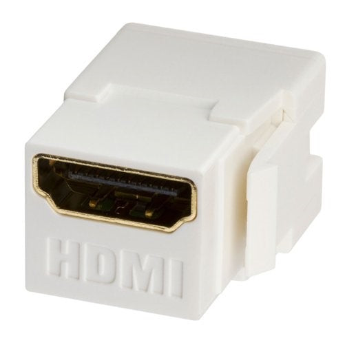 HDMI Keystone Coupler, Snap-in for Wallplate, White (1)