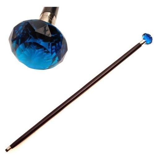 Victorian Walking Stick Cobalt Blue Cut Glass Cane