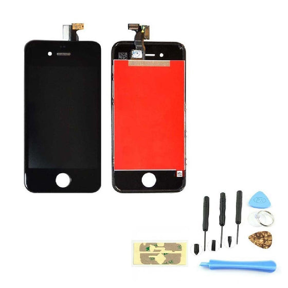 For Apple Iphone 4 4g (AT&T) Black Screen Glass Replacement Digitizer with Frame  LCD Assembly  6 Piece Tool Kit