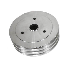 CHEVY SMALL BLOCK ALUMINUM CRANK PULLEY - 3 GROOVE (SHORT)