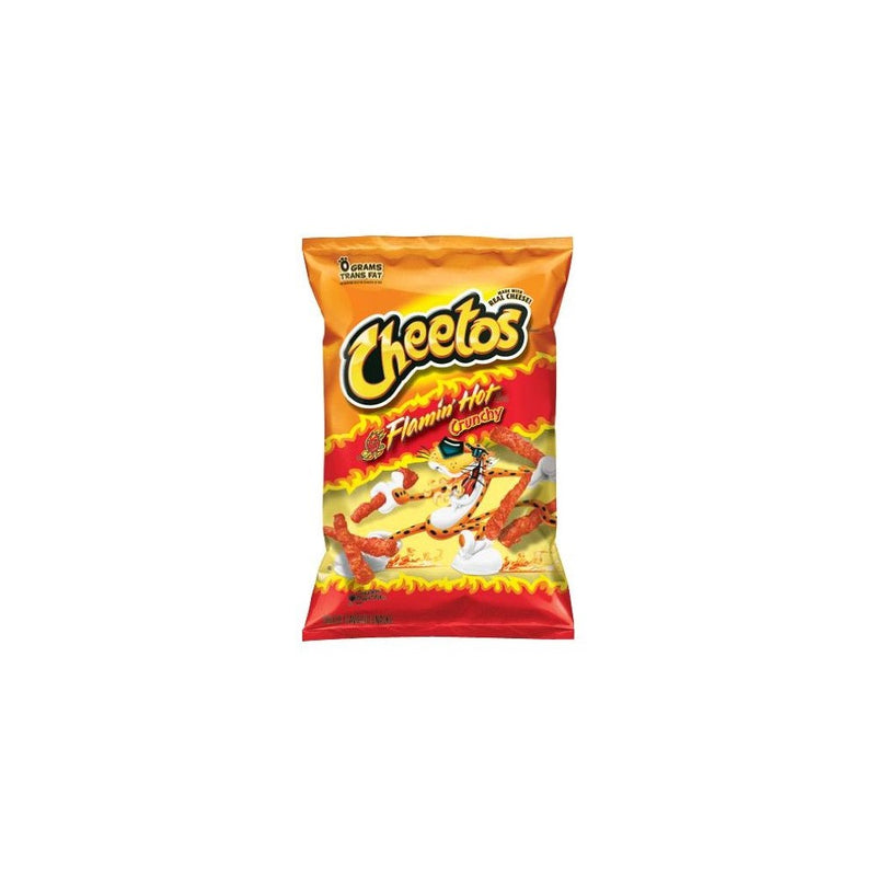 Cheetos Crunchy Flamin' Hot Flavored Snacks, 9.75oz Bags (Pack of 8)