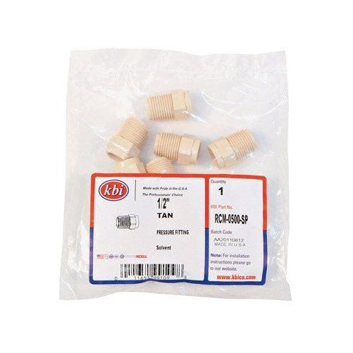 Kbi Male Adapter 1/2 " 100 Psi Cpvc Cpvc Cpvc Plastic Cpvc