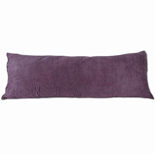 Beauty-Bedding Purple Microsuede Body Pillow Cover With Double Sided Zippers 20"x54"