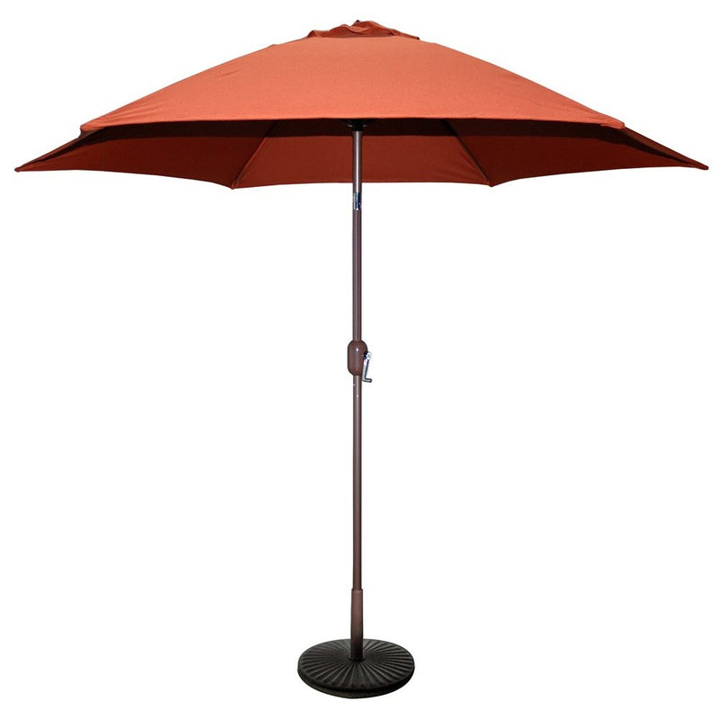 Tropishade 9 ft Bronze Aluminum Patio Umbrella with Rust Polyester Cover