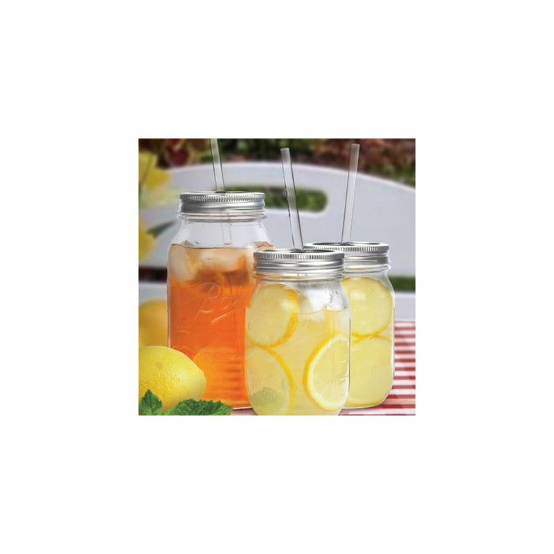 Sipper Drinking Jar, 2-Pack