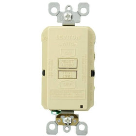 Leviton X7590-I 20-Amp 125-Volt SmartLock Pro Slim Blank Face GFCI Receptacle, Ivory