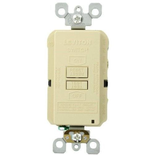 Leviton X7590-I 20-Amp 125-Volt SmartLock Pro Slim Blank Face GFCI Receptacle, Ivory