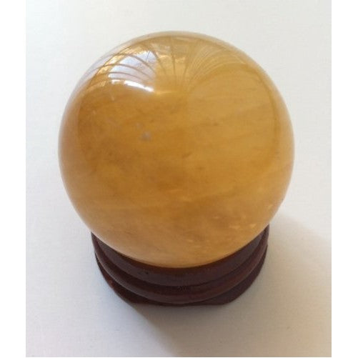 Natural Citrine Crystal Sphere Ball 1.4"