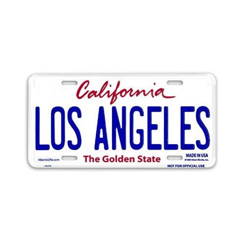 Los Angeles Novelty License Plate Souvenir of California