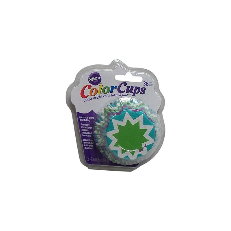 Wilton Standard Baking Case, 36 Pack - Chevron Cool/ Multi-Colour