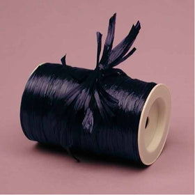 Navy Metallic Raffia Ribbon, 1/4" X 100 Yards