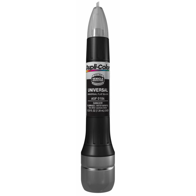 Dupli-Color ASF0104 Universal Flat Black Exact-Match Scratch Fix All-in-1 Touch-Up Paint - 0.5 oz.