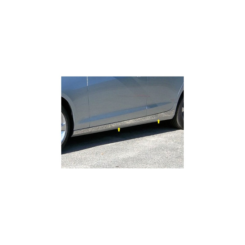 QAA FITS ATS 2013-2018 CADILLAC (4 Pc: SS Rocker Panel Body Accent Trim, 2.5" - 3.25" tapered width, 4-door) TH53236