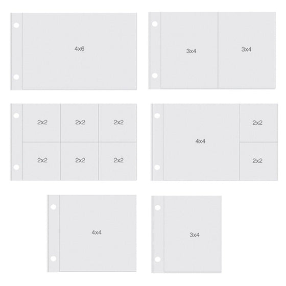 Simple Stories SNAP4091 Snatp Horizontal Pocket Pages for Binders (12 Pack), 4" by 6"