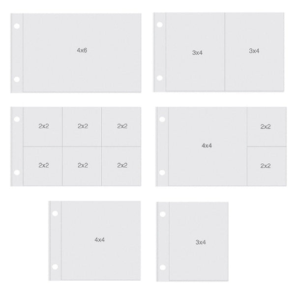 Simple Stories SNAP4091 Snatp Horizontal Pocket Pages for Binders (12 Pack), 4" by 6"