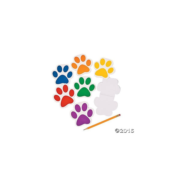 Paw Print Notepads - 24 ct by Party Supplies