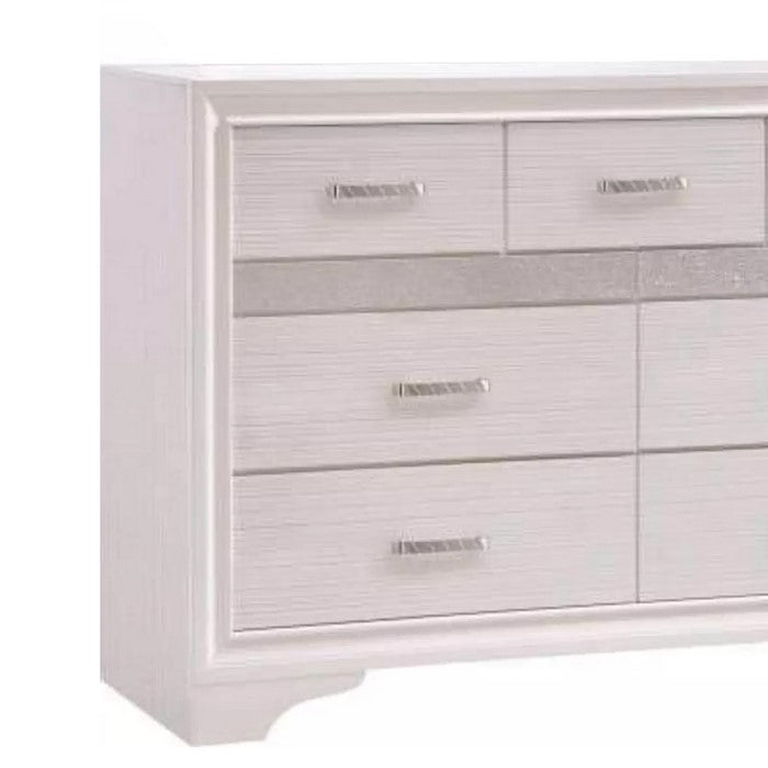 Wooden Drawer Dresser with Hidden Jewelry Tray, White