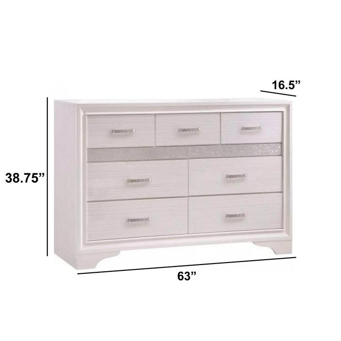 Wooden Drawer Dresser with Hidden Jewelry Tray, White