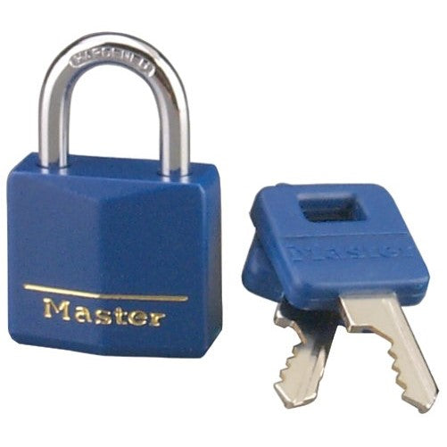 Master Lock 1 3/16" Covered Brass Blue 1-Pack