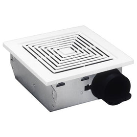 Broan 688 Ceiling and Wall Mount Fan, 50 CFM 4.0 Sones, White Plastic Grille