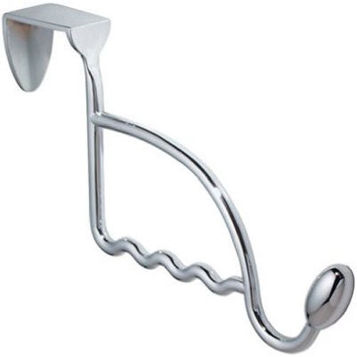 InterDesign Orbinni Over Door Valet Hook for Clothes Hangers – Storage for Coats, Hats, Robes, Clothes or Towels - Single Hook, Chrome