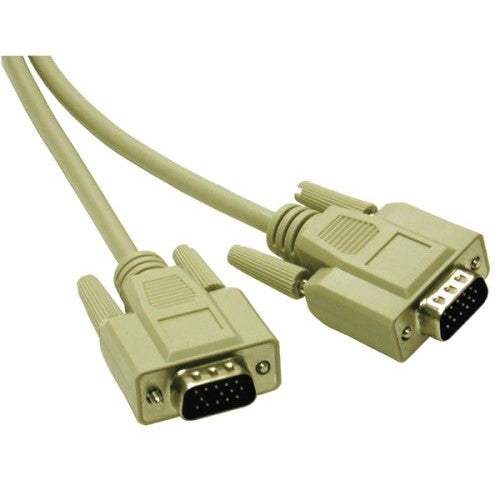 C2G 02635 Economy HD15 SVGA M/M Monitor Cable, Beige (6 Feet, 1.82 Meters)