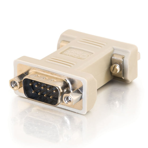 C2G/Cables to Go 08075 DB9 Male to DB9 Female Serial RS232 Null Modem Adapter, Beige