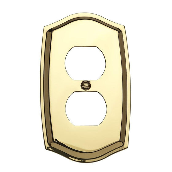 Baldwin 4757.030.CD Colonial Design Duplex Switch Plate, Polished Brass - Lacquered