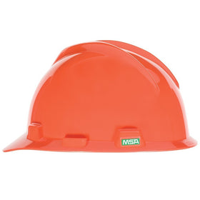 MSA 475361 V-Gard Hard Hat Front Brim with Ratchet Suspension, Standard, Orange