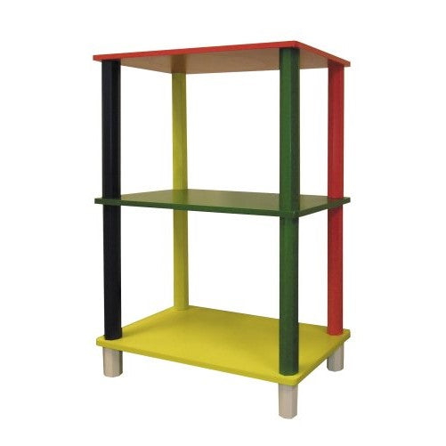 ORE International Kids' Primary-Color 3-Tier Rectangle Shelves