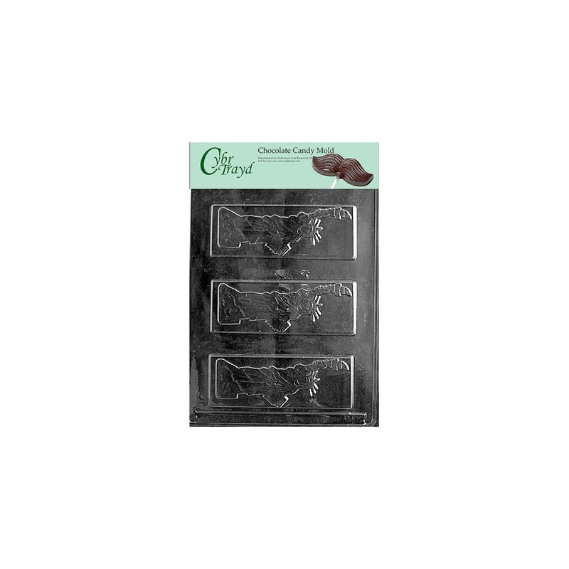 Cybrtrayd P015 Statue of Liberty Bar Chocolate Candy Mold with Exclusive Cybrtrayd Copyrighted Chocolate Molding Instructions plus Optional Candy Packaging Bundles