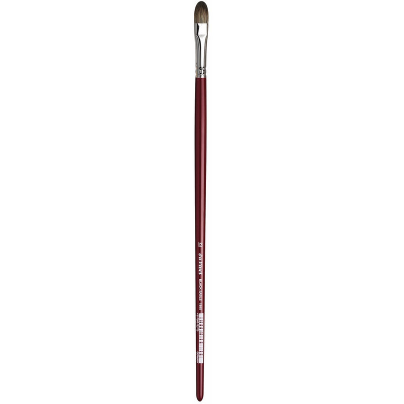 da Vinci Oil & Acrylic Series Oil Paint Brush, Filbert Russian Black Sable, Size 12 (1845-12)