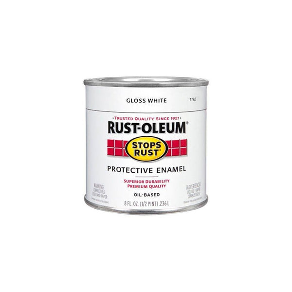 Rust-Oleum 7792730 Protective Enamel Paint, 8-Ounce, Gloss White