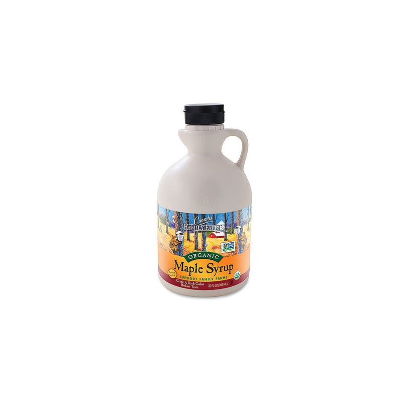 Coombs Family Farms Maple Syrup, Organic, Grade A, Dark Color, Robust Taste, 32-Ounce Jug