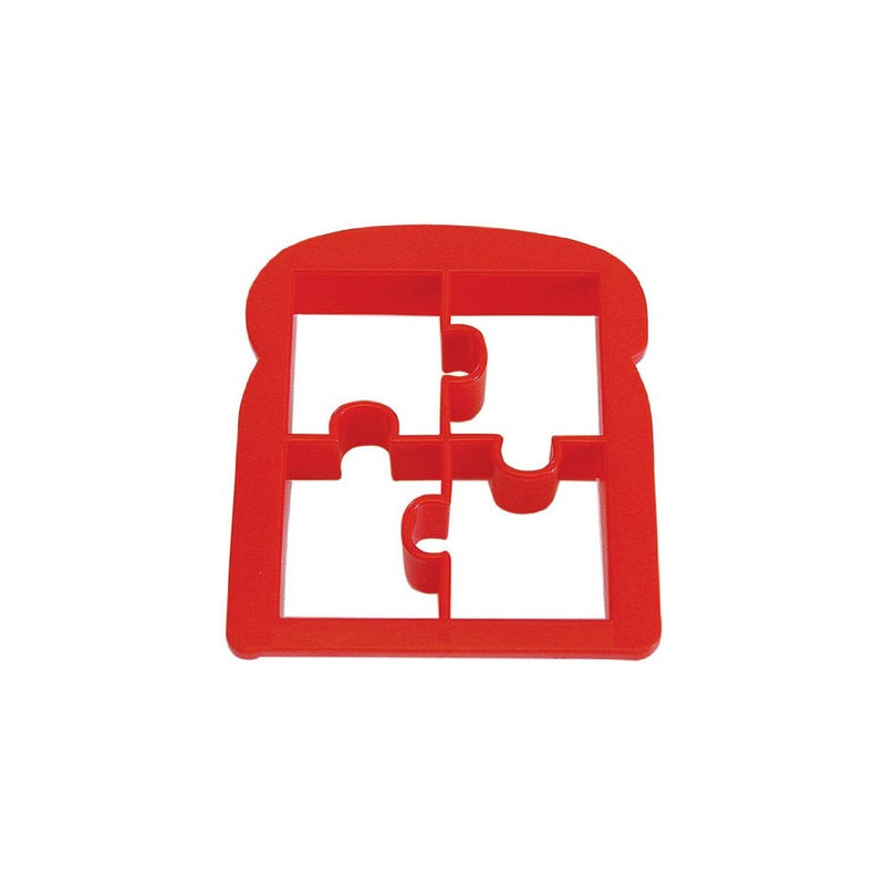 CybrTrayd RM-5860 R&M Puzzle Piece Shape Toast Cutter, Red