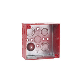 Hubbell-Raco 911-3 2 Gang 4-Inch Life Safety Flat Red Cover