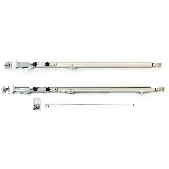 Carefree 961501WHT Fiesta White with Matching White Casting Universal Manual RV Awning Arms Set (68"-81" floorline to awning rail)
