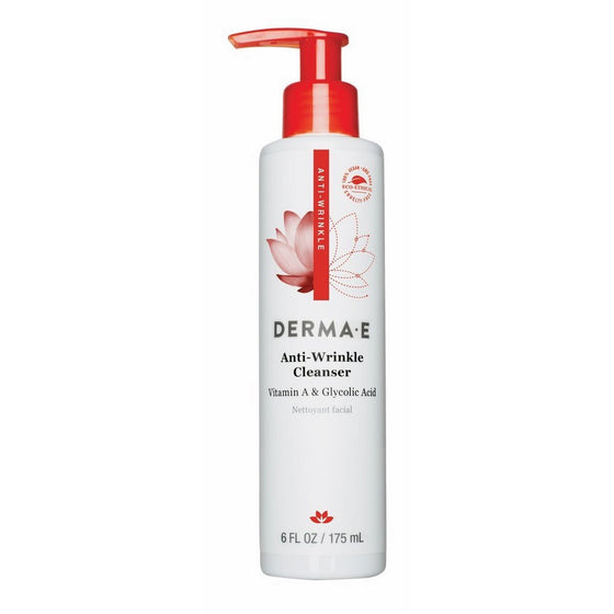 DERMA E Anti-Wrinkle Vitamin A Glycolic Cleanser, 6 oz