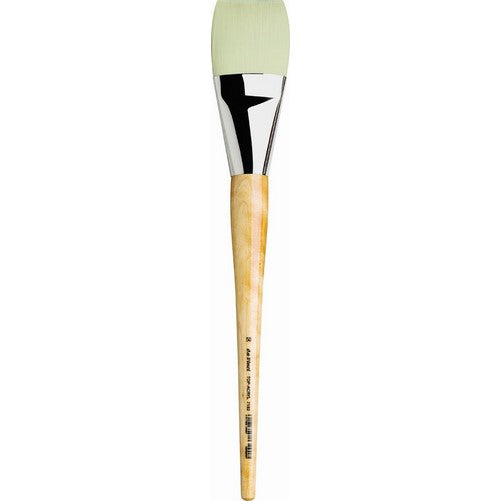 da Vinci Oil & Acrylic Series 7182 Top Acryl Paint Brush, Bright White Synthetic with Long Natural Polished Handle, Size 50 (7182-50)