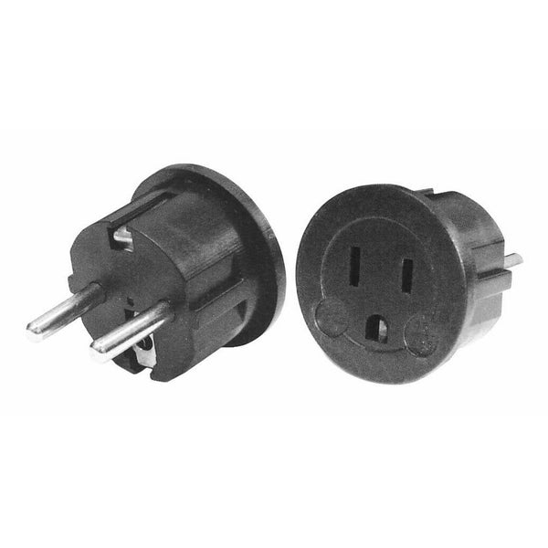 PowerBright GS-20 American to German Grounded Plug Adapter