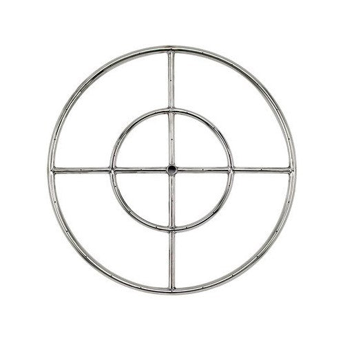American Fireglass Stainless Steel Fire Pit Burner Ring, 24-Inch