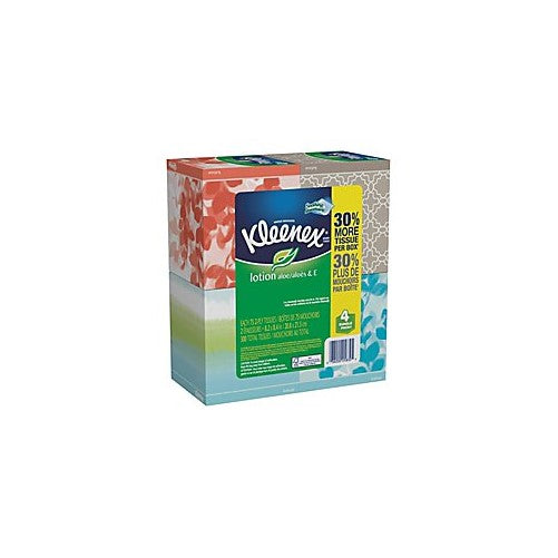 Kleenex Lotion Facial Tissue (4 Boxes) (Designs & colors will vary)