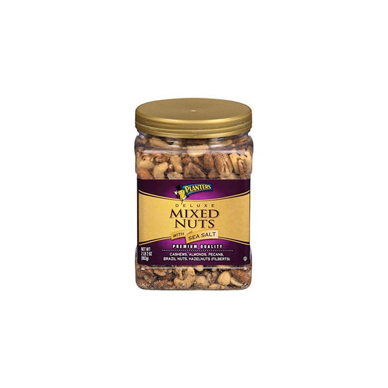 Planters Deluxe Mixed Nuts, Salted, 34 Ounce Jar